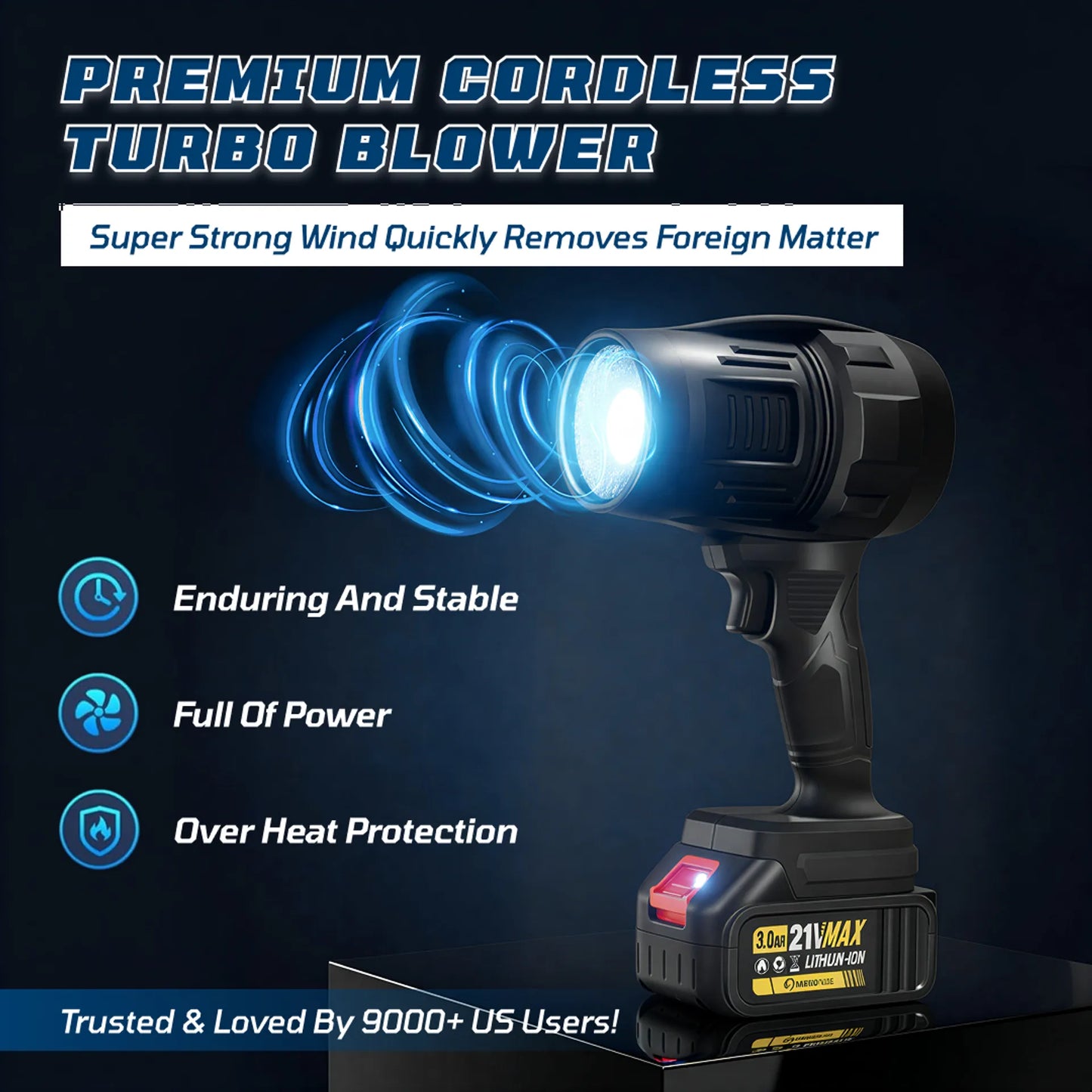 💨Winter Sale - Premium Cordless Turbo Blower - Used & Trusted by 9000+ US Houseowners!